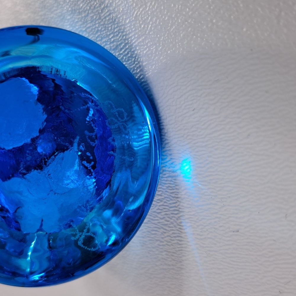 2 Leo Ward Glass Blue Bird of Happiness Signed Figurine USA - Picture 6 of 14